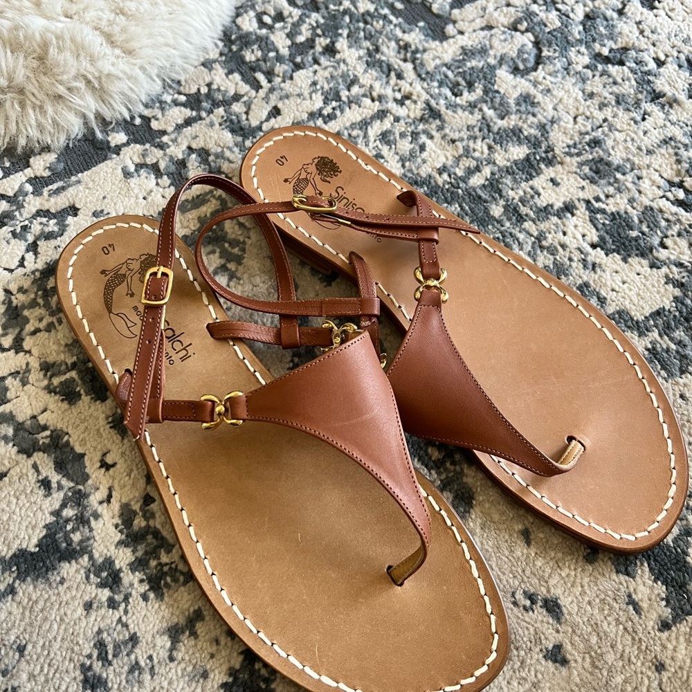 Brown Italian Leather Sandals